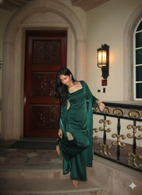 Noor Suit Set in Deep Green