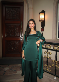 Noor Suit Set in Deep Green
