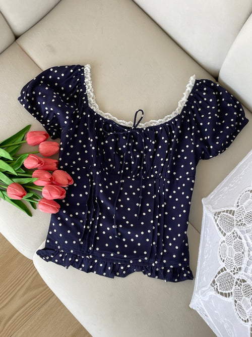 Isabelle Top in Polka Dot