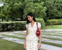 Mon Cherie Scallop Top in Cherry