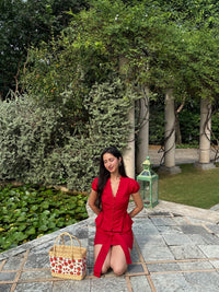 Mon Cherie Scallop Top in Crimson