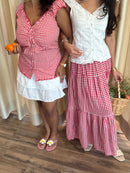 Bambi Top in Red Gingham