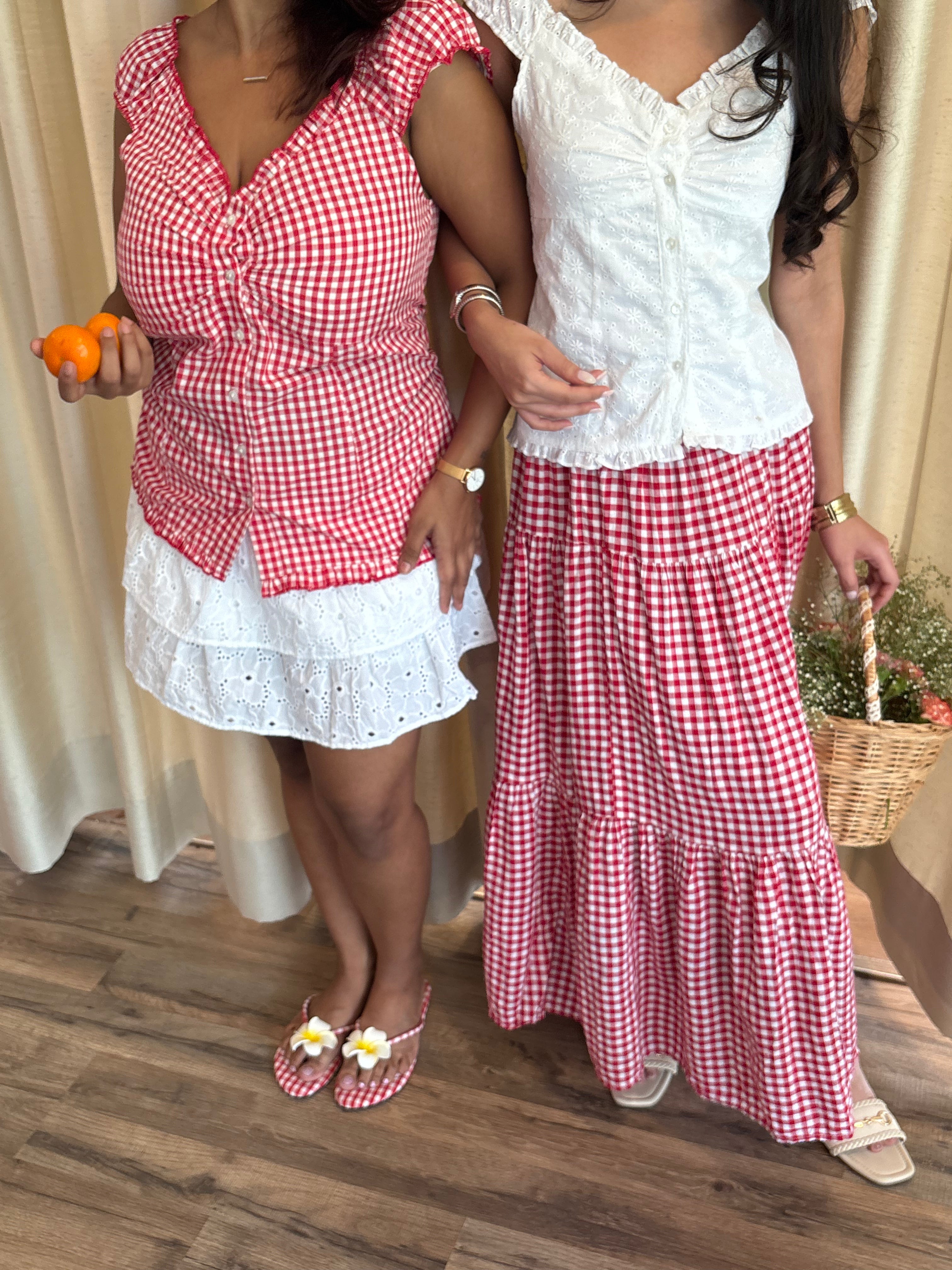 Bambi Top in Red Gingham