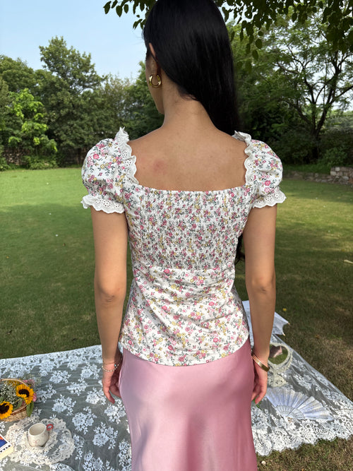 Daydream Bow Top in Floral