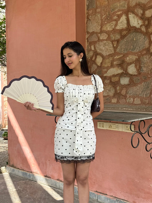 Daydream Bow Top in Polka Dot