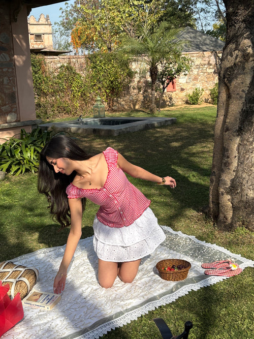 Bambi Top in Red Gingham