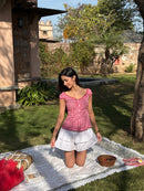 Bambi Top in Red Gingham