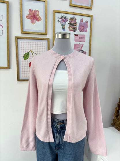 Matilda Button Cardigan in Pink (S-M)