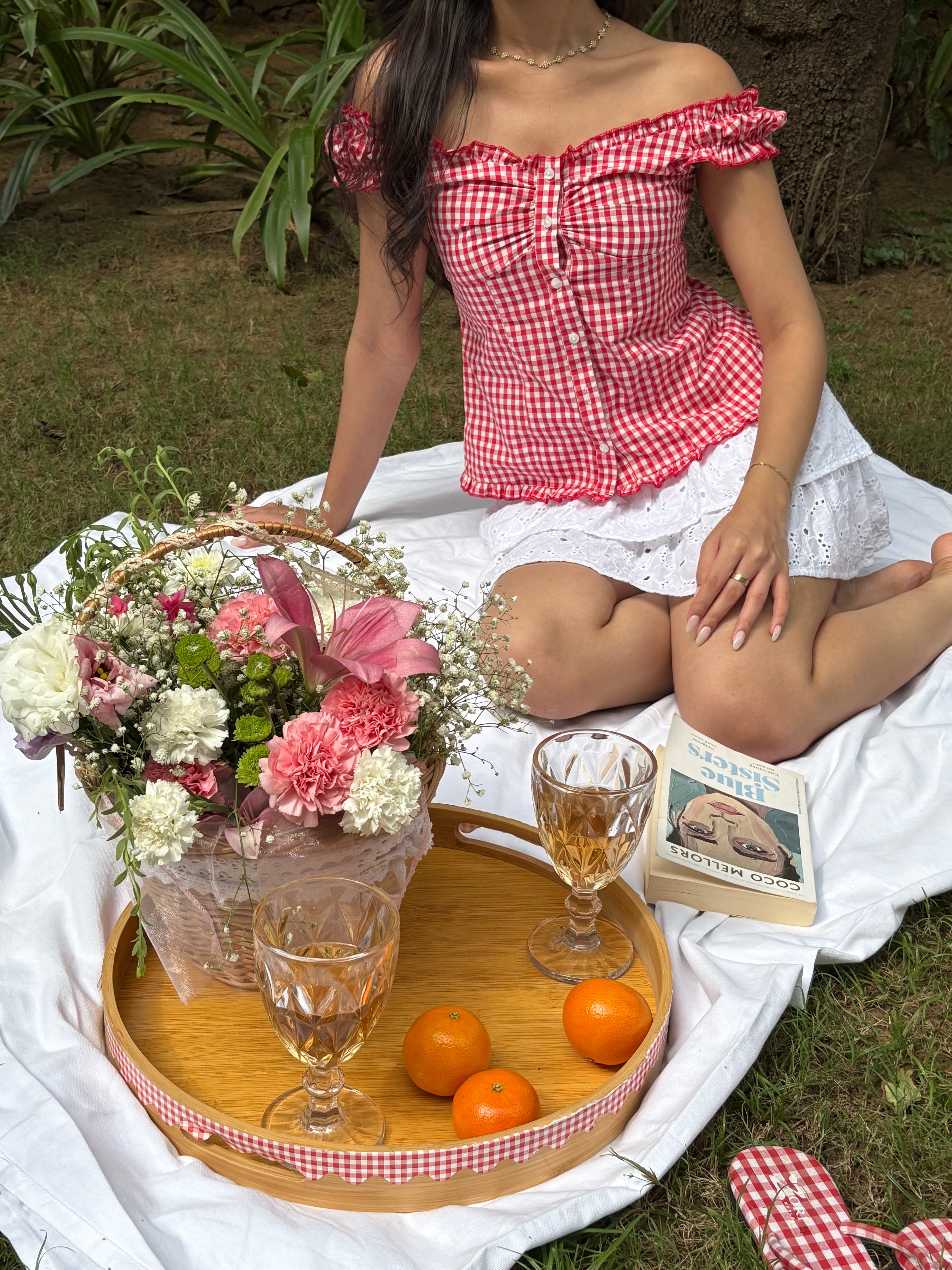 Bambi Top in Red Gingham
