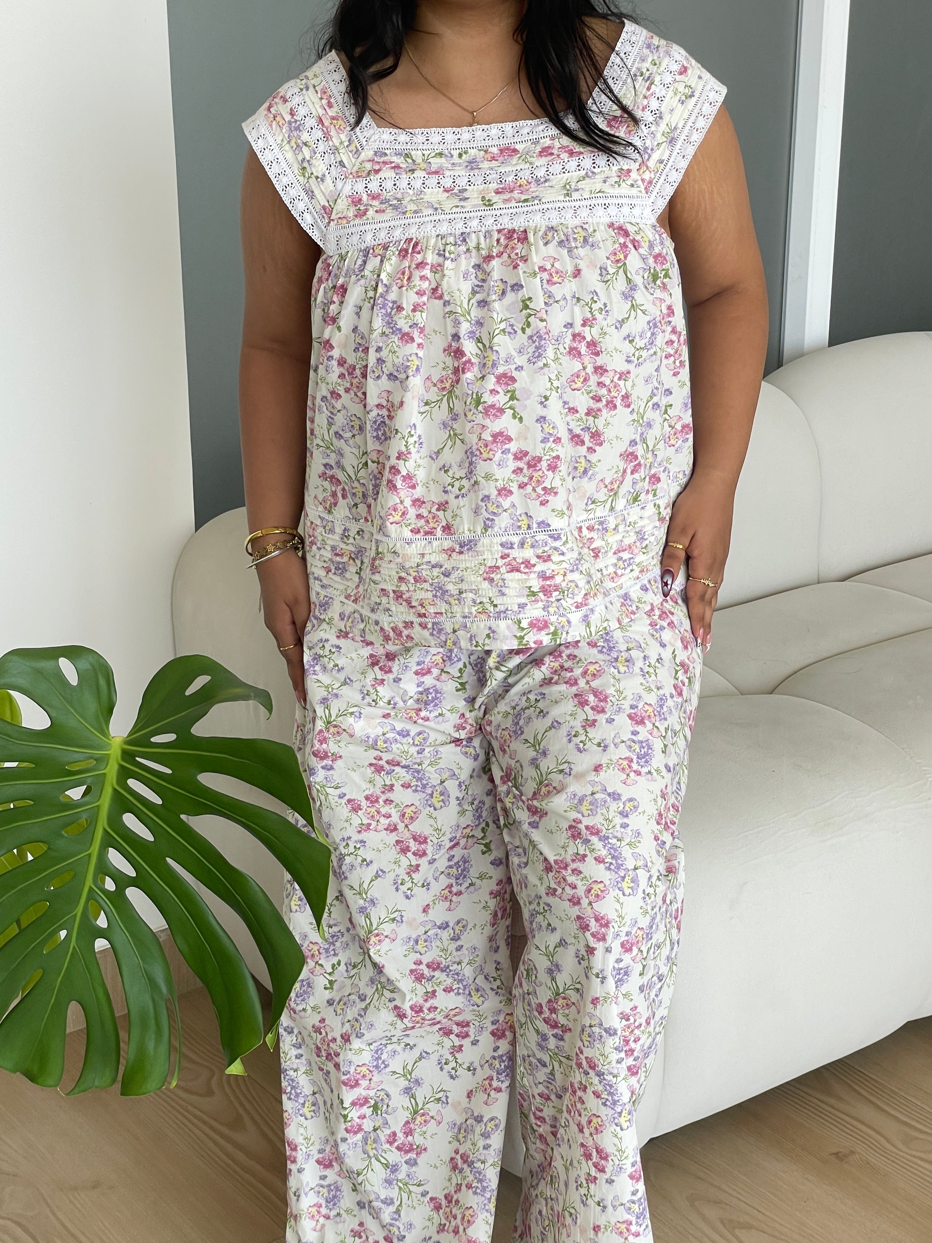 Juliette Lace Night Set with Pants