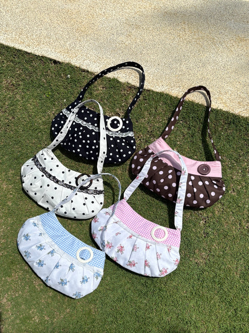 Lucy Bag in Brown Polka Dot-PREORDER