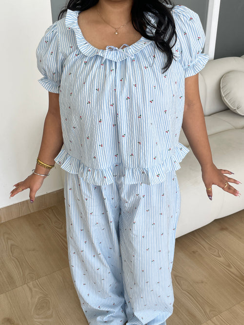 Sleepy Girl Cherry Set in Blue