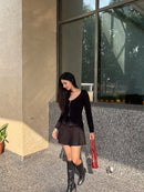 Celine Knit Set in Black