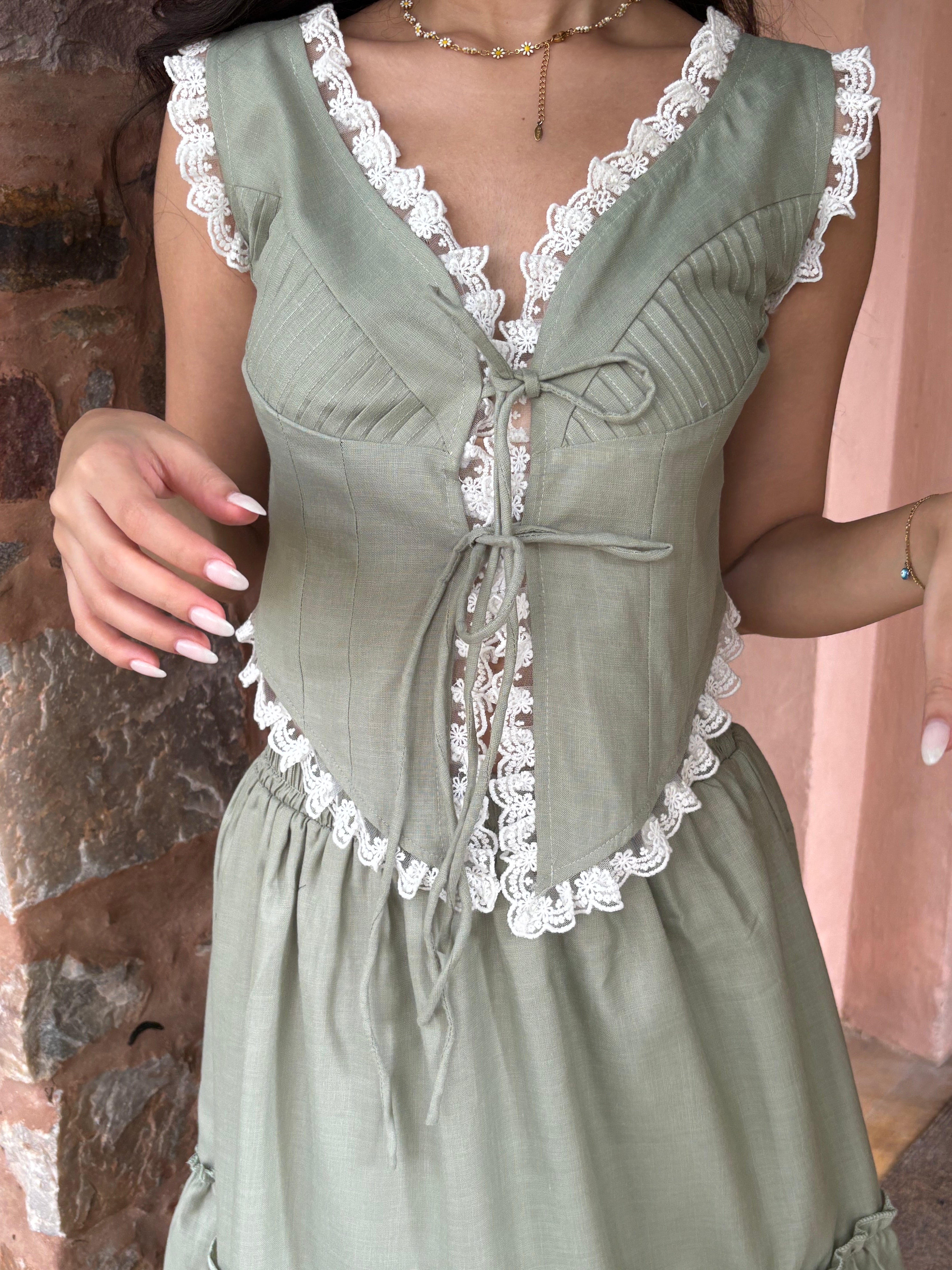 Juliette Top in Sage