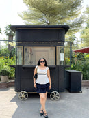 Bella Eyelet Skort in Black
