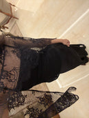 Eternal Muse Dupatta Top in Black