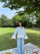 Isadora Lace Top in Sky - PREORDER