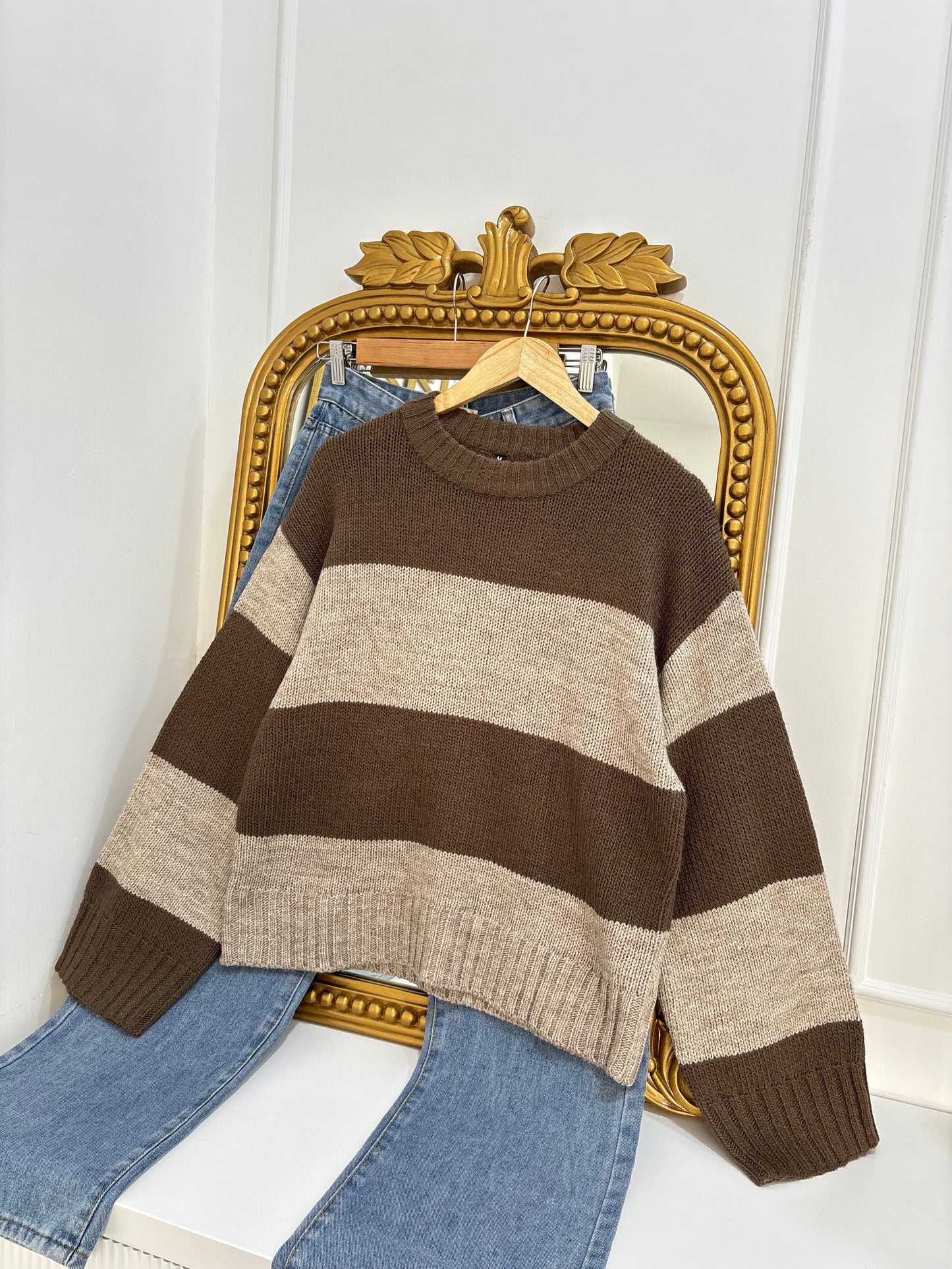 Striped Chunky Pullover (S-3XL)