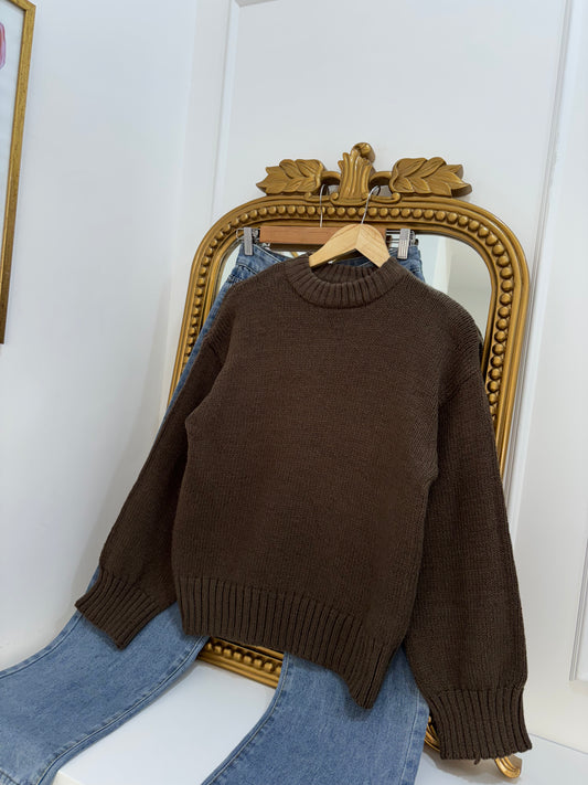 Brown Chunky Pullover (S-3XL)