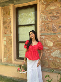Gorgeous Red Sweetheart Top (S-L)