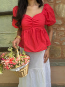 Gorgeous Red Sweetheart Top (S-L)