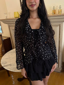 Eleanor Ruffle Top in Polka (S-XL)