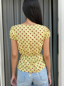 Honey Top in Yellow Polka Dot