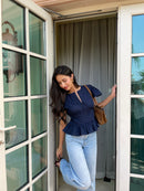 Vivienne Top in Navy- MADE TO ORDER