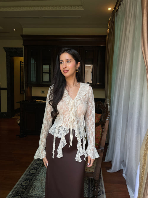 Juliette Ruffle Lace Top