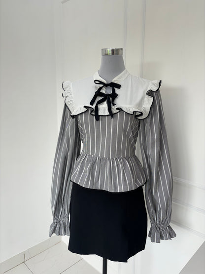 Striped Ribbon Top (XXS-XXL)