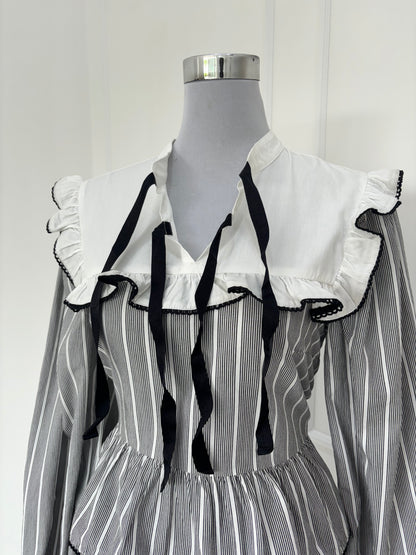 Striped Ribbon Top (XXS-XXL)