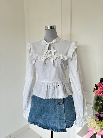 Embroidered Bow Top (XXS-XXL)