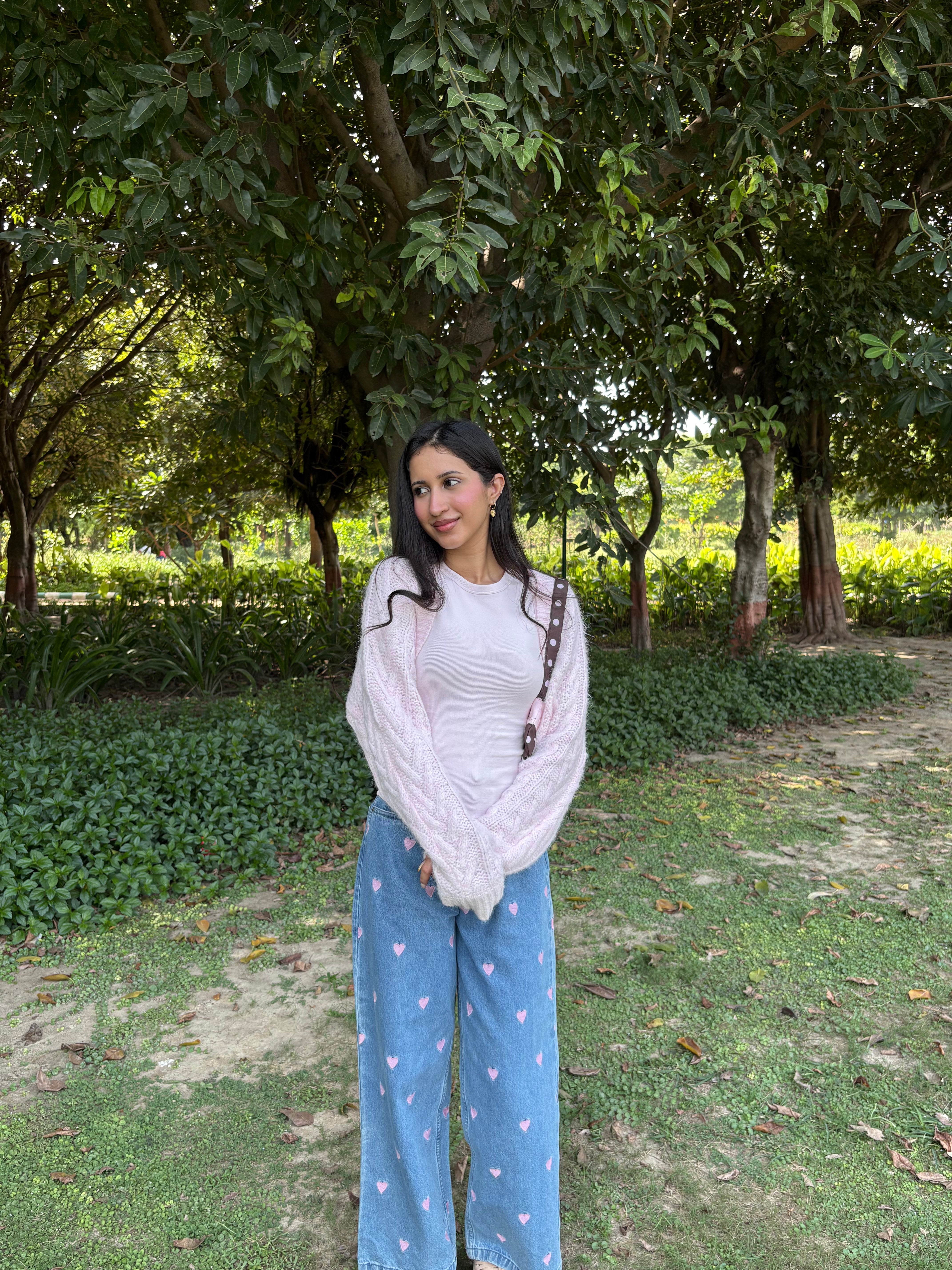 Cable Knit Bolero in Blush