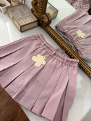 Bow Pleated Skirt in Pink (26-30)