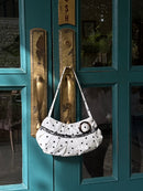 Lucy Shoulder Bag in White Polka Dot