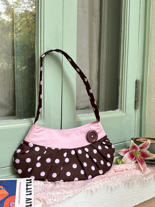 Lucy Bag in Brown Polka Dot-PREORDER