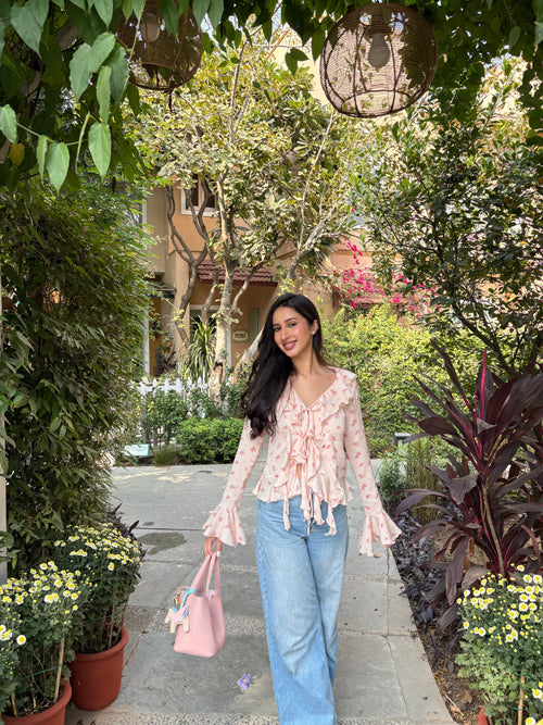 Juliette Ruffle Top in Floral