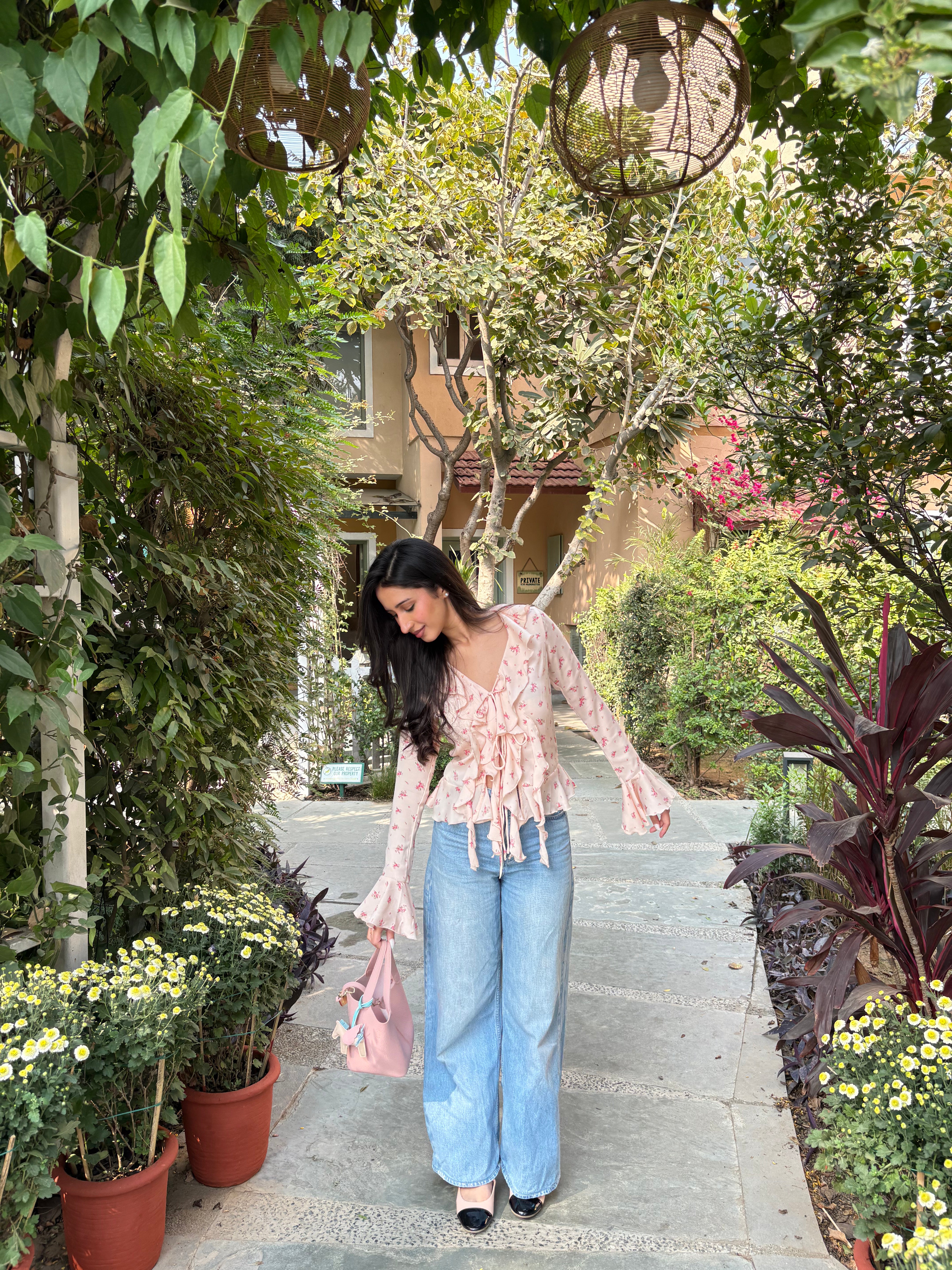 Juliette Ruffle Top in Floral