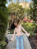 Juliette Ruffle Top in Floral