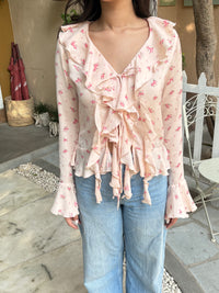 Juliette Ruffle Top in Floral