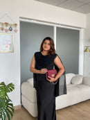 Audrey Dupatta Top in Black