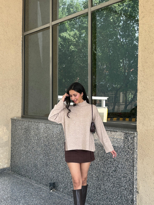Softest Oversized Pullover in Beige