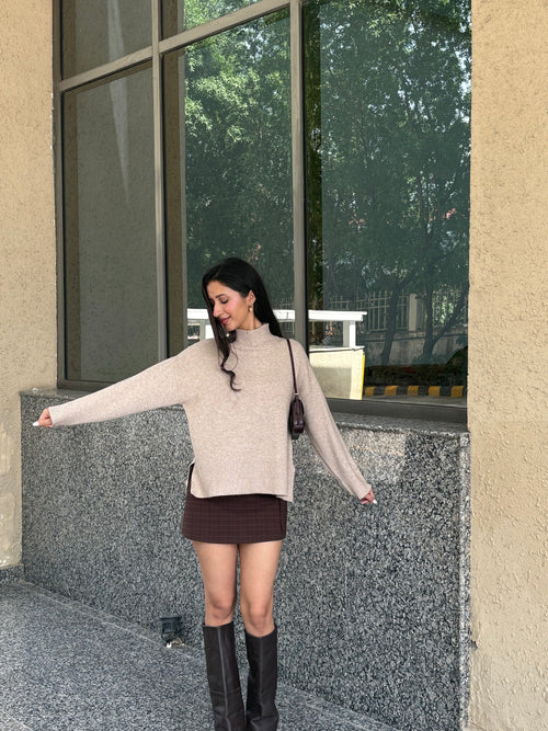 Softest Oversized Pullover in Beige