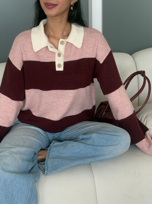 Cutest Striped Collared Knit