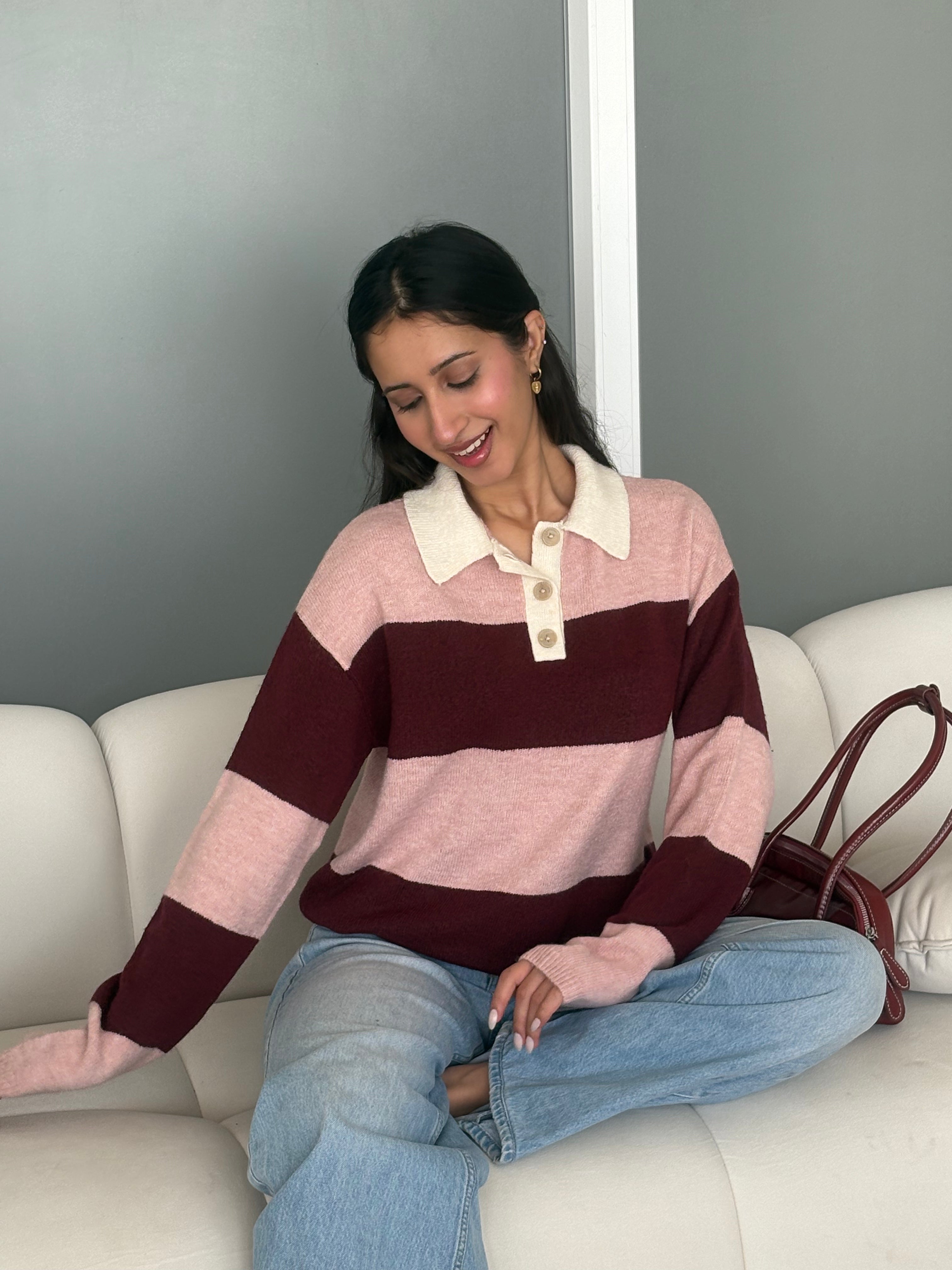 Cutest Striped Collared Knit