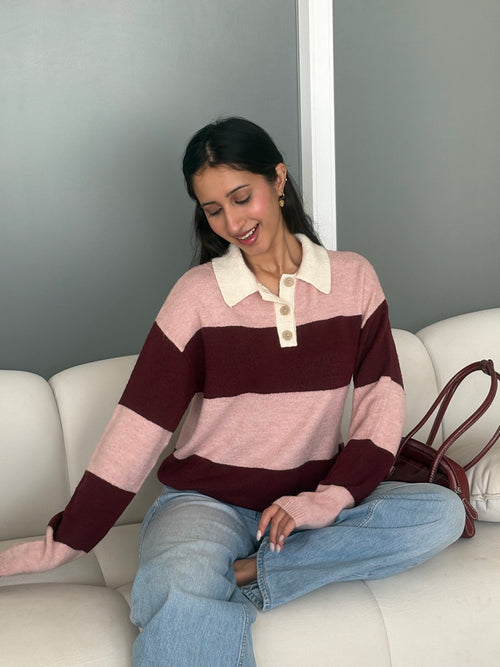 Cutest Striped Collared Knit