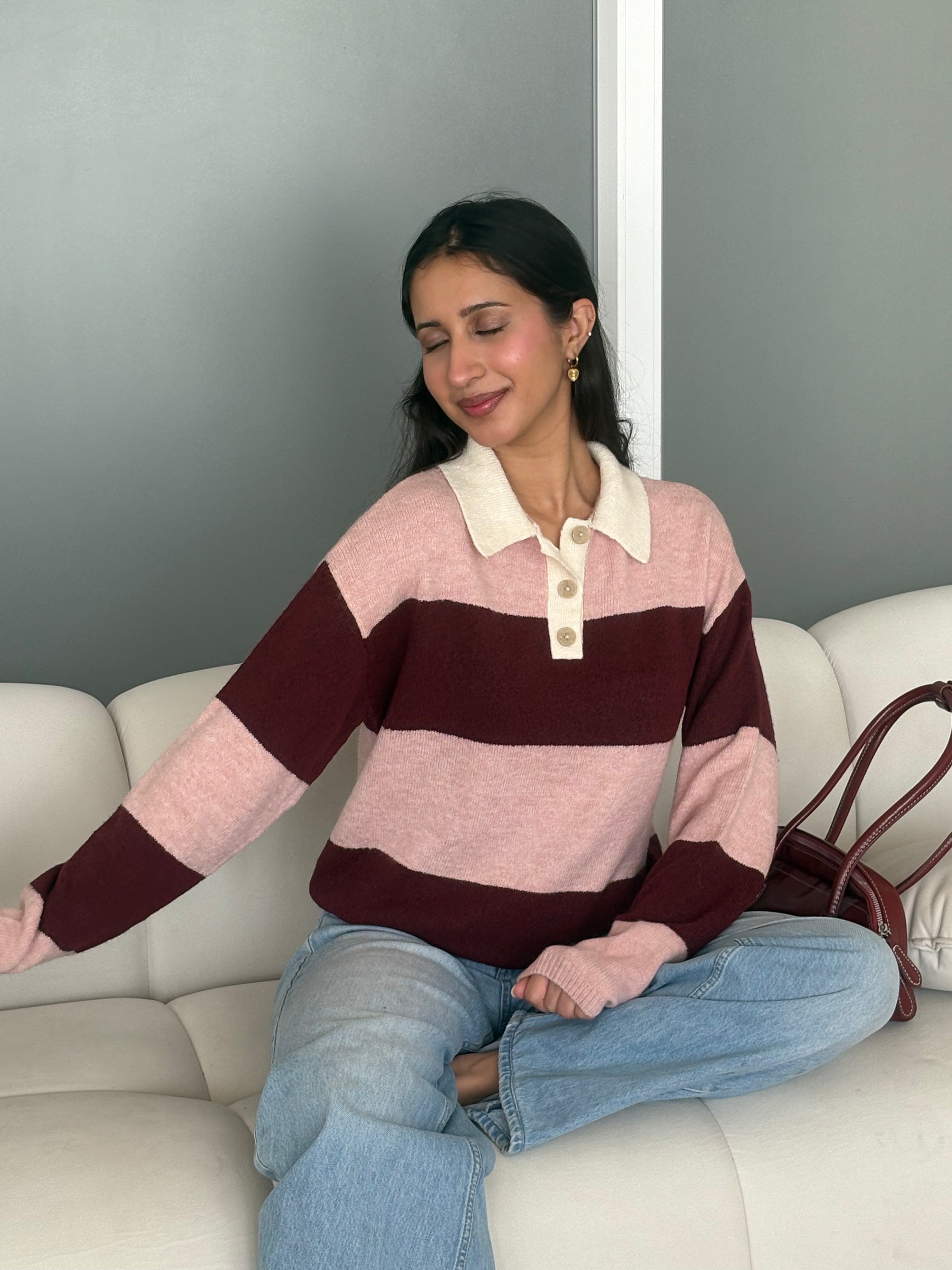 Cutest Striped Collared Knit