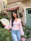 Cinched Cardigan in Blush