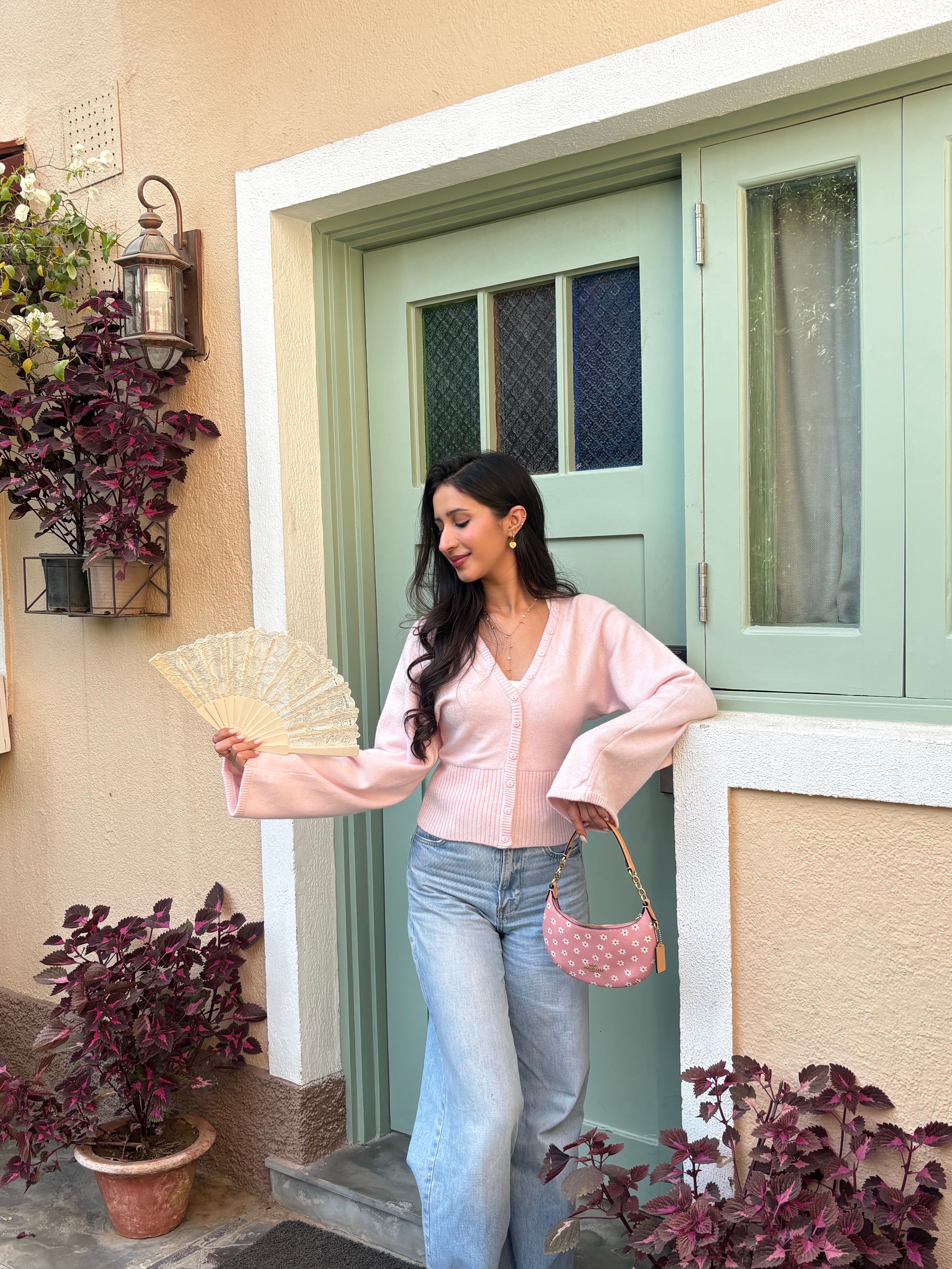 Cinched Cardigan in Blush
