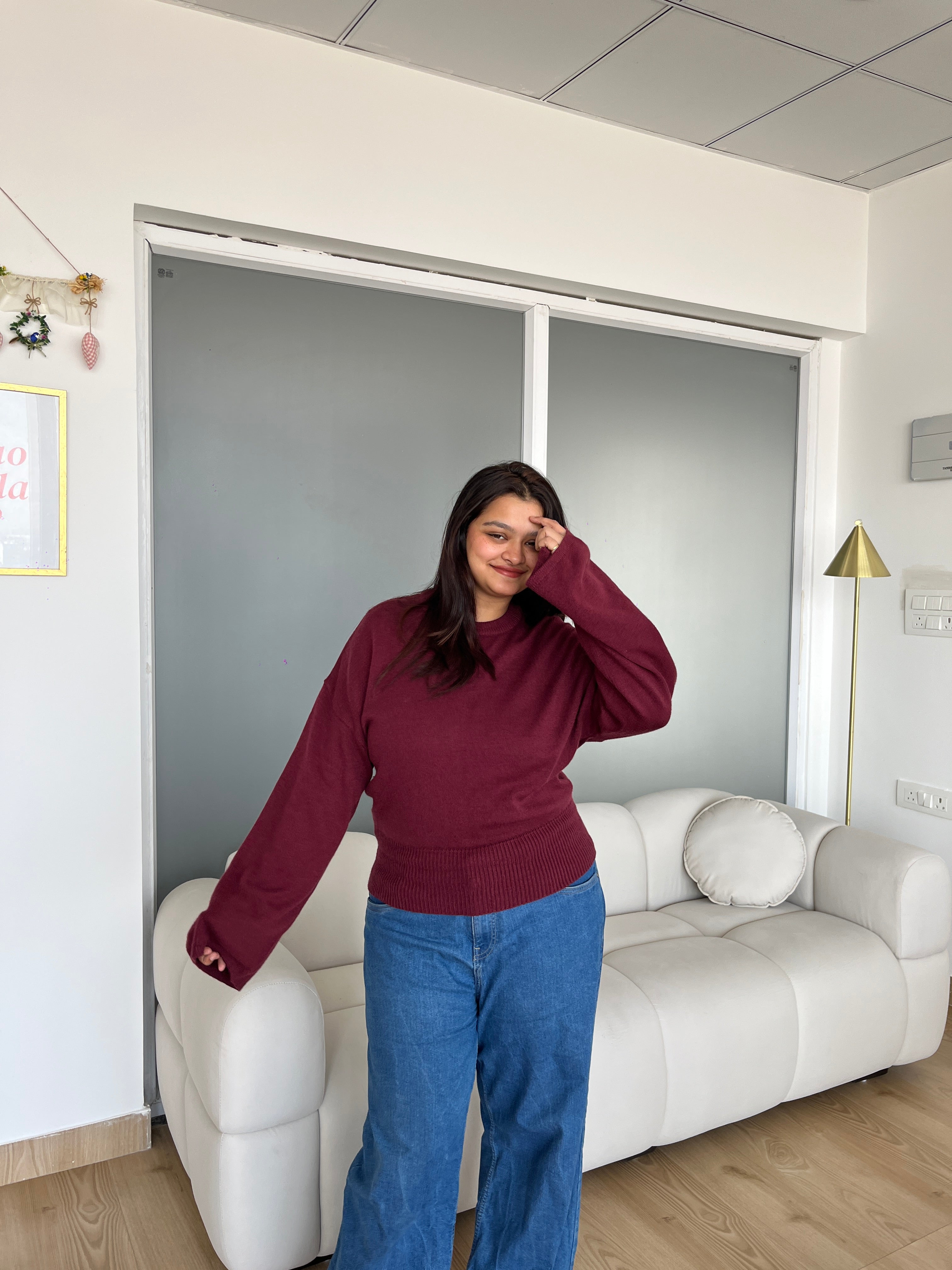 Lucy Cinched Pullover in Black